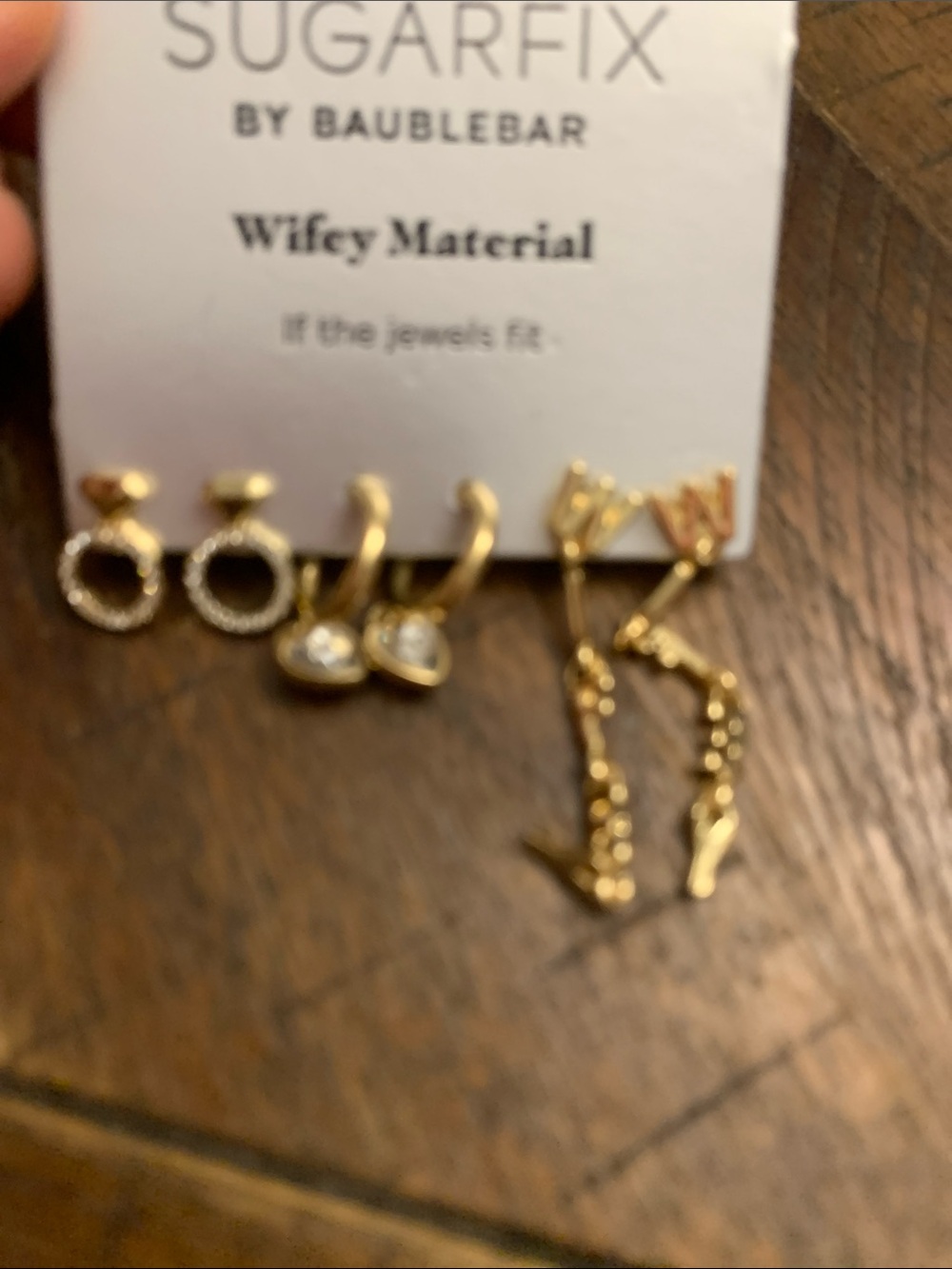 Gold Tone Women's Earring Set -